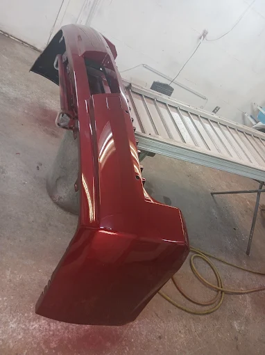 Freshly painted bumper — custom auto painting